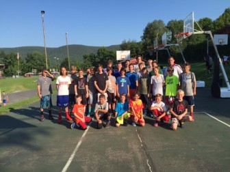 New Canaan kids at Hoop Group camp this week. Contributed