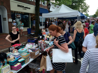 Scenes from the 2015 Sidewalk Sale in New Canaan, July 18. Credit: Michael Dinan
