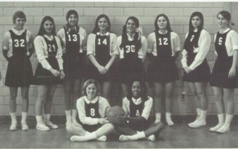 The 1970 NCHS Girls Basketball squad went 10-1 with Bea James (front row, right) leading the way. Photo: NCHS Perannos - 1970