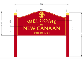 Welcome To New Canaan Sign