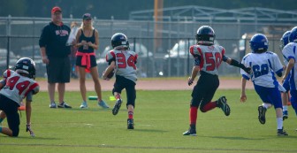 Brendan Hagan (#34) with a big gain. Credit: Diane Rasso