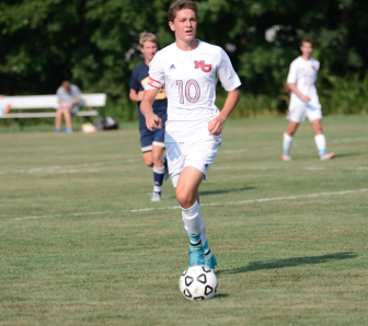 The NCHS Rams varsity boys soccer team scrimmages vs. Weston in the preseason. Photo by Christine Betack