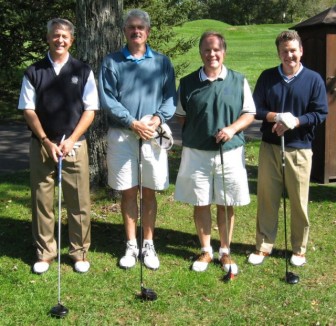 Exchange Club of New Canaan member Bob Butman at a recent golf outing for the venerable service organization. Contributed