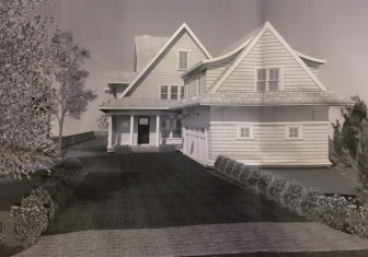 Rendering of the new 3,800-square-foot home planned for 14 Crystal St. 
