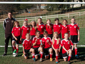 New Canaan Football Club U11 Girls Red Team. Contributed