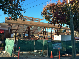 Pine Street Concessions is taking shape, this photo from Nov. 17, 2015. Credit: Michael Dinan