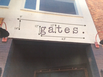 P&Z on Jan. 26, 2016 unanimously approved this sign for the exterior of Gates. 