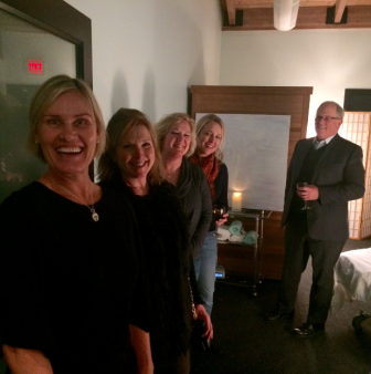 Julie Pryor (L) & co. at the open house for Pryority Sky and Pryority Earth in Halo Studios. Contributed