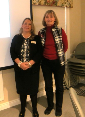 Bankwell Branch Manager Elizabeth Buzzeo (L) and Lapham Director Lyn Bond. Contributed
