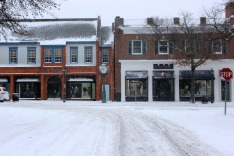 Downtown New Canaan on Jan. 23, 2016. Credit: Terry Dinan