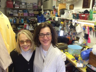 Suzie Wall and Susanne Palmer of the New Canaan Thrift Shop. Credit: Michael Dinan