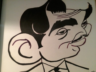 A Clark Gable caricature, by Tom Grimaldi. 