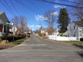 One project will see a sidewalk installed on the east side of Grove Street starting at Richmond Hill, to hook up with an existing sidewalk halfway up toward Pine Street. Credit: Michael Dinan