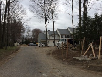 A demolition permit has been issued for 90 Country Club Road, though it isn't clear what structure it's for—the only building that a search of tax records yields is a 2014-built Colonial. Credit: Michael Dinan