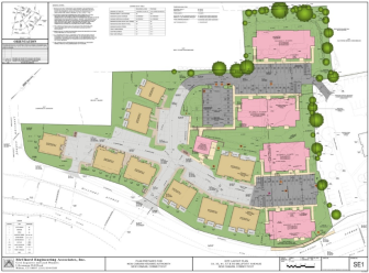 Proposed site plan of affordable housing at Millport Avenue. Rendering courtesy of Jonathan Rose Companies