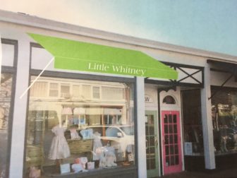New awning on Elm Street for Little Whitney, part of the Whitney Shop. 