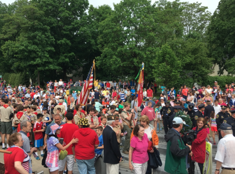 VIDEO, PHOTOS Hundreds Gather in Downtown New Canaan for ReRouted
