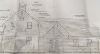 Here's a rendering of the 3,582-square-foot home planned for a vacant White Oak Shade Road property (it appears to be number 239). Specs by The Barn Yard of Ellington