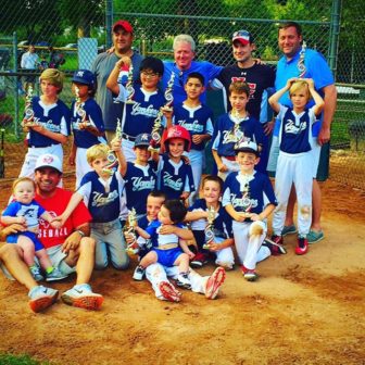 The Russell Speeder’s Car Wash Yankees outlasted the Karl Chevrolet Red Sox in 8 innings to capture the A Division championship of New Canaan Baseball. Contributed