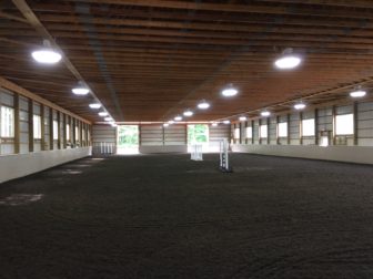 The indoor ring at New Canaan Mounted Troop. Credit: Michael Dinan