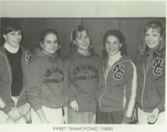 Kara Devlin (far right) along with fellow NCHS members of the 1982 All FCIAC 1st Team. Photo: Contributed