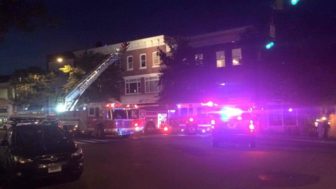 Scenes from the fire at 96 Main St. in downtown New Canaan on Sept. 5, 2016. Credit: Matt Walsh