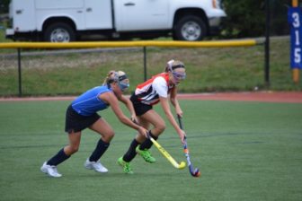 Scene from NC Field Hockey 7 Red which bested Darien 1-0 on a recent match. Contributed