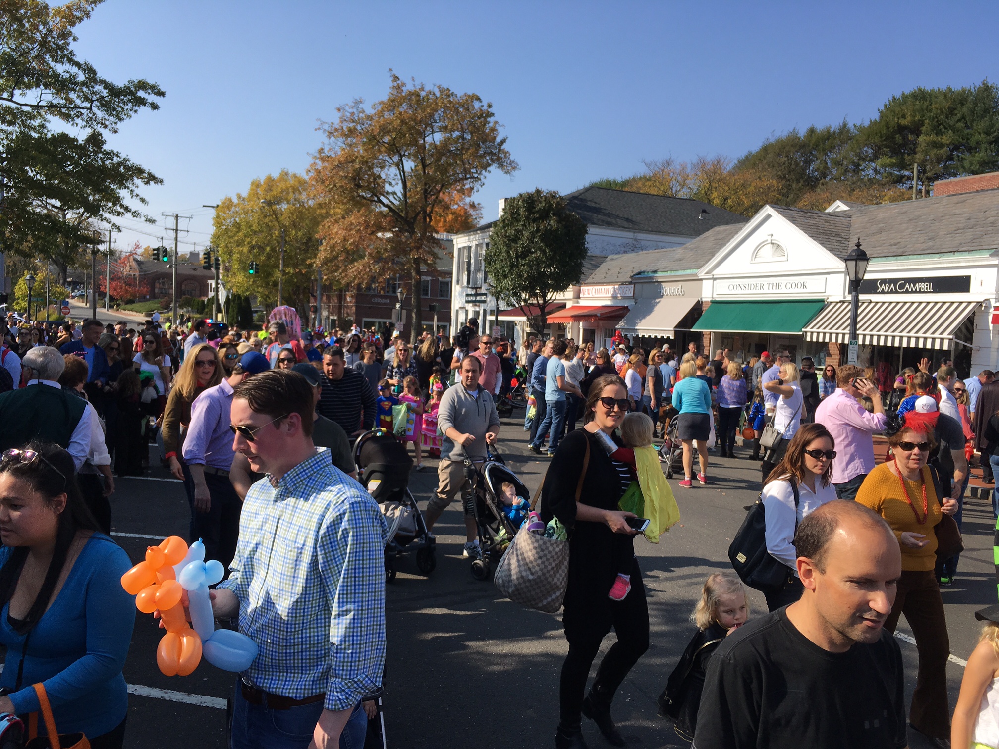 Scenes from the New Canaan Chamber of Commerce Halloween Parade on Elm