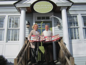 Sharon Maasdorp of Halstead and Tucker Murphy of the New Canaan Chamber of Commerce.